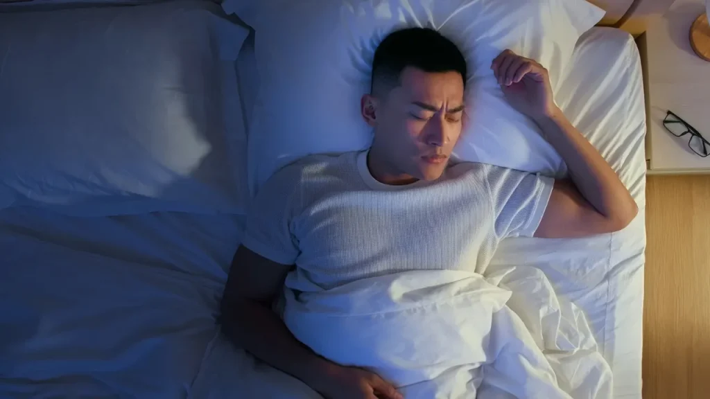 Control IBS Flare-ups With Stress Reduction: Acute Stress vs Chronic Stress in Irritable Bowel Syndrome & 5 Soothing Strategies to Calm Your Gut 3 Man having healthy sleep.