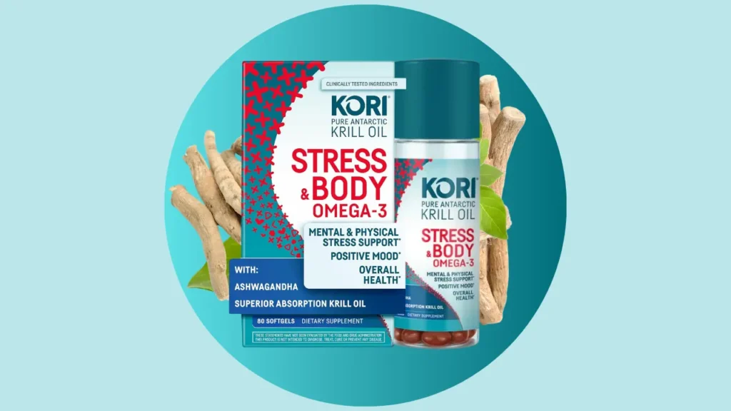 kori krill stress and Body omega 3 with ashwagandha