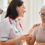 Old lady consulting with female doctor regarding moringa intake