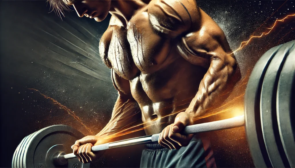 Pre Workout Reviews: Top Supplements for Faster Athletic Recovery & Peak Performance 3 A futuristic digital representation of supplement ingredients like creatine, BCAAs, and electrolytes, glowing as they enhance muscle recovery in a sci-fi aesthetic.