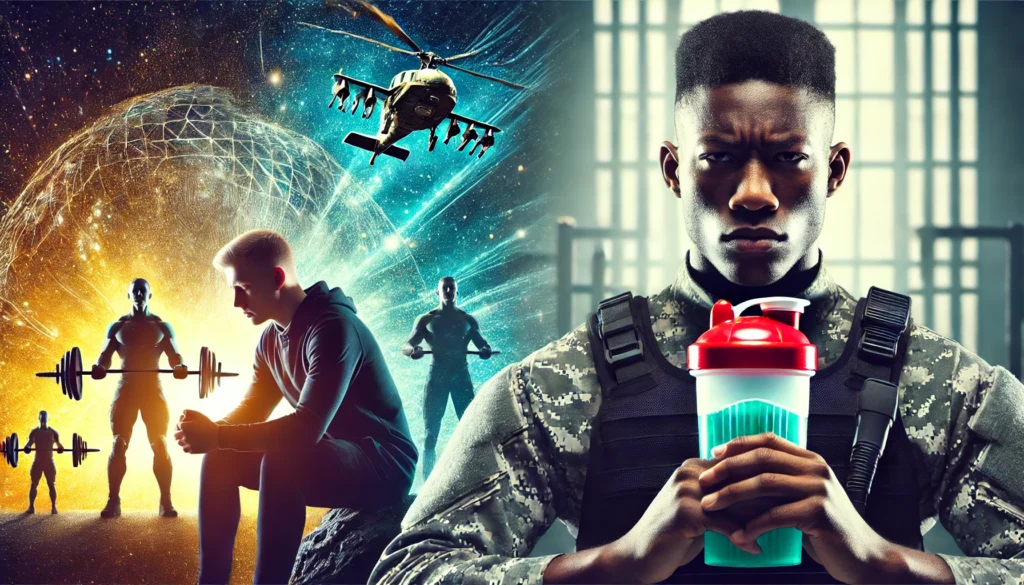 Is Preworkout Safe? Unveiling the Benefits, Risks, and Best Practices for Athletic Recovery 2 A contrasting scene showing two athletes, one energized and ready to work out with a shaker bottle, while the other looks fatigued and resting, symbolizing the potential benefits and risks of pre-workout supplements