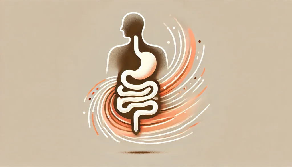 Fast-Acting Laxatives: How They Work and When to Use Them for Quick Relief 3 Minimalistic human silhouette with illuminated swirling digestive tract, illustrating fast relief and ease of digestion