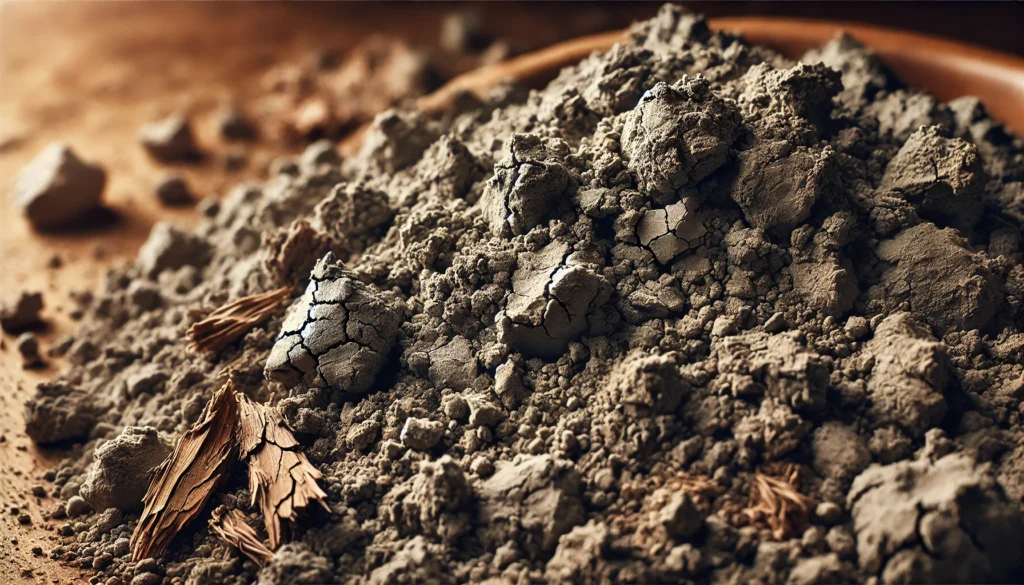 Great Plains Bentonite Clay Detox: Unlocking the Natural Power of Toxin Removal for Better Health 1 Close-up of bentonite clay-rich soil with earthy textures, highlighting the natural minerals and detoxifying properties of the Great Plains