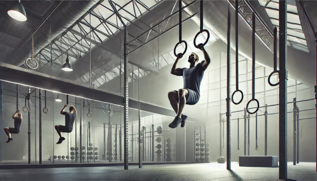 Functional Core Workout: Strengthen Stability, Balance, and Athletic Performance 2 An individual carrying a sandbag over their shoulder in an outdoor workout area. The open-air fitness setting incorporates natural elements, promoting functional core engagement.
