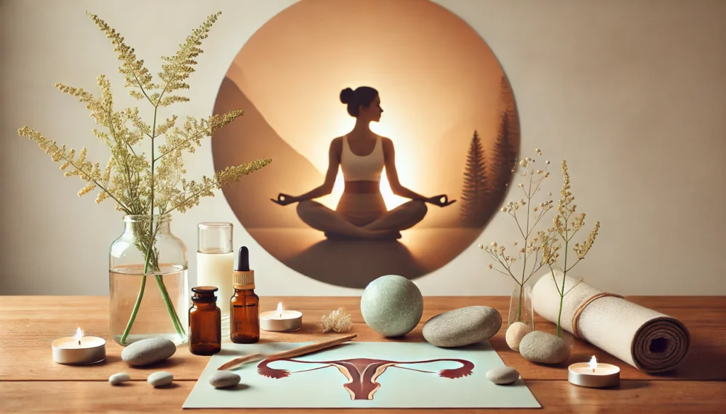 Ashwagandha for Female Fertility: How It May Support Hormonal Balance & Conception 1 A woman practicing yoga in a tranquil outdoor setting, symbolizing hormonal balance, inner harmony, and natural fertility enhancement through wellness and mindfulness.
