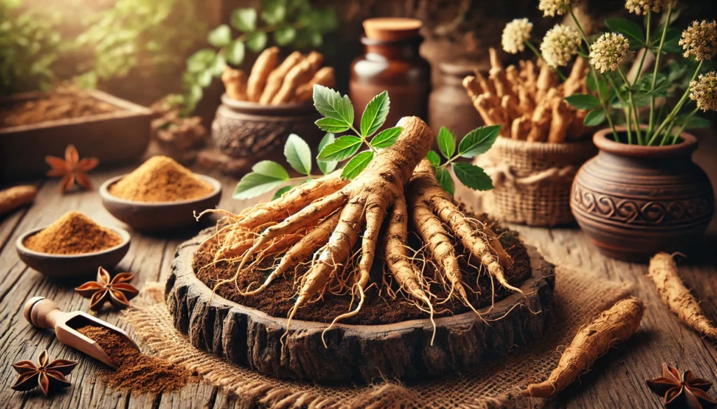 The Gut-Healing Benefits of Ashwagandha Root Powder 500mg: How It Supports Digestion and Microbiome Health 3 A conceptual image illustrating gut microbiome balance, with a glowing digestive tract and swirling beneficial bacteria in warm, inviting colors, reflecting digestive harmony and wellness.