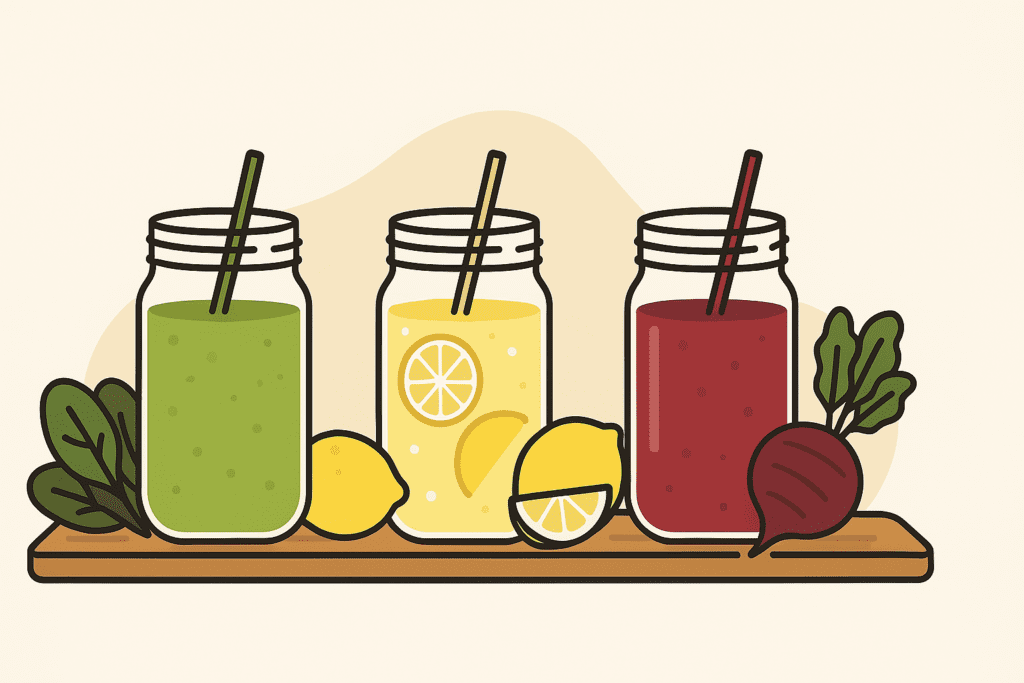 Best Drink in the Morning for Weight Loss: What to Drink When You Wake Up to Burn Fat Naturally 1 Best drink in the morning for weight loss with lemon water, green smoothie, and beetroot detox.