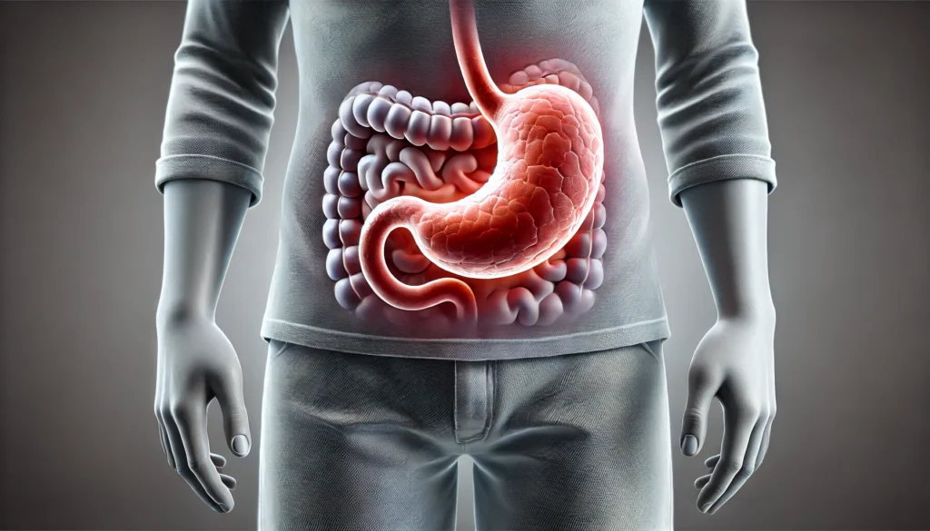 Early Signs of Liver Damage: What Red Palms and Other Symptoms Reveal About Your Health 2 A medical-style depiction of a swollen abdomen with fluid retention (ascites), highlighting a distended belly commonly associated with liver disease. The image uses soft shadows to emphasize bloating and swelling
