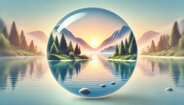 A tranquil sunrise over a calm lake, symbolizing relief from anxiety and the soothing effects of benzodiazepines. The scene conveys relaxation and peace.