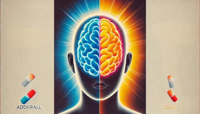 A symbolic illustration of a vibrant human brain with glowing neural pathways, surrounded by a balanced, neutral background, representing optimal cognitive health and wellness.