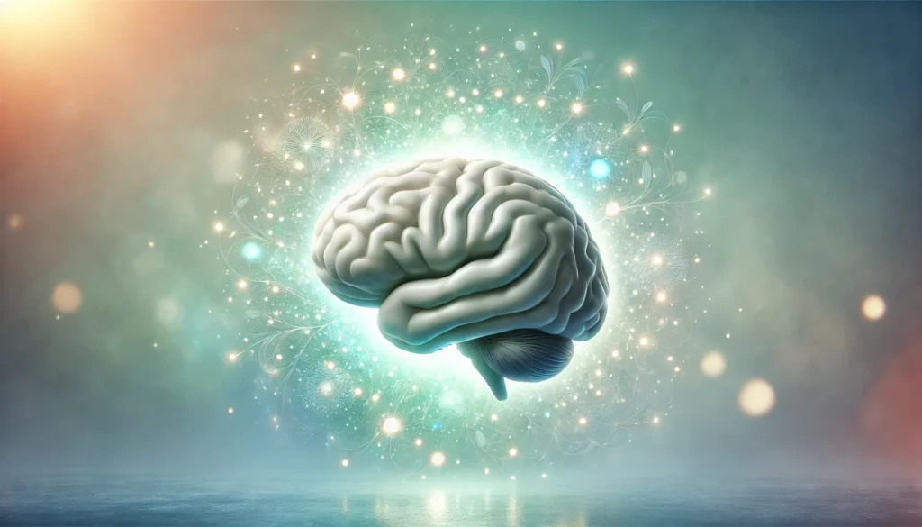 How Thiamine May Help Ease Anxiety: Exploring the Benefits of Vitamin B1 for Mental Wellness 2 Glowing conceptual illustration of a calm human brain surrounded by soft colors, reflecting reduced anxiety and enhanced mental clarity.