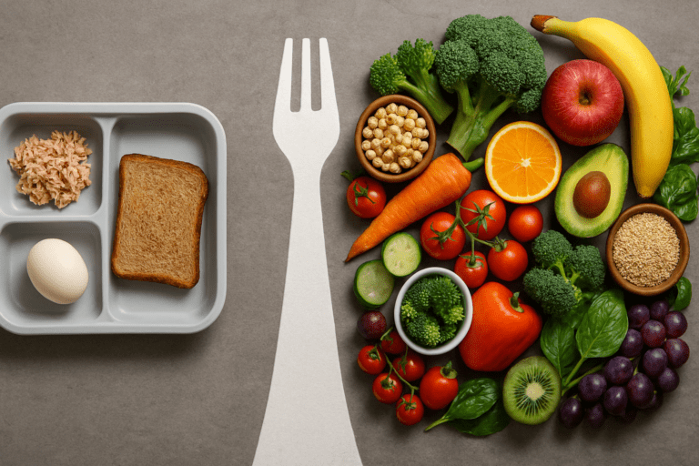 Grocery checklist with food items needed for the Kaiser 3 Day Diet, including eggs, bananas, and cottage cheese