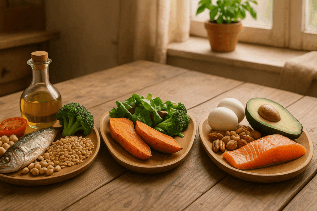 How a Low Glycemic Mediterranean Diet May Help Reduce Insulin Resistance: What the Science SaysKeto Diet vs Low Carb Diet: What Science Says About the Differences, Benefits, and Whether Keto Is a Good Diet for Long-Term Health 1 Comparison plate showing the keto diet vs low carb diet, with fatty meats and avocado contrasted with vegetables, grains, and legumes.