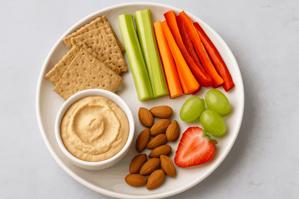 Bowl of crispy roasted chickpeas seasoned with smoked paprika, served as one of the best quick vegetarian snacks for crunch lovers.