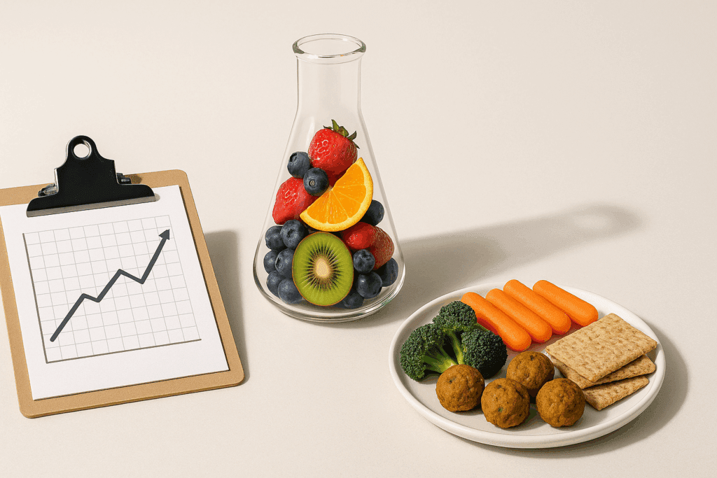 Smart Snacking on a Plant-Based Diet: Best Whole Food Plant Based Snacks Backed by Nutrition Science 2 Healthy spread of colorful vegetables, nuts, fruits, and grains showcasing the best whole food plant based snacks for smart nutrition