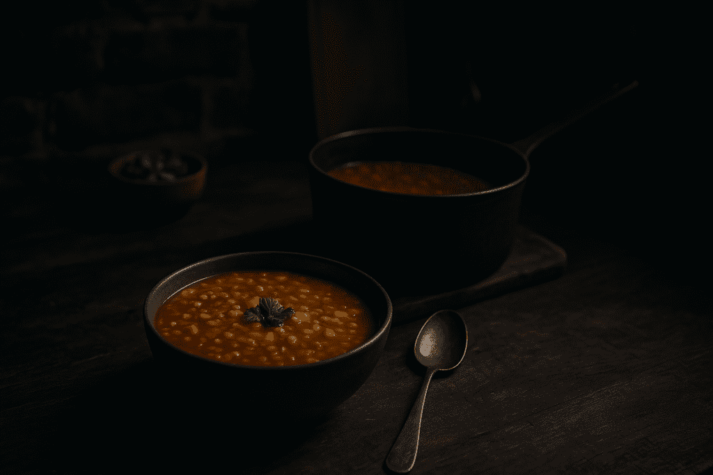 ![Image 1](sandbox:/mnt/data/A_photograph_captures_a_middle-aged_woman_with_lig.png)
**ALT Text:** A photograph captures a middle-aged woman with light skin enjoying a bowl of steaming lentil soup in a sunlit backyard, with soft natural morning light illuminating her face and the rich colors of the vegan meal. The outdoor rural setting, minimal background, and close-up framing evoke simplicity, nourishment, and holistic wellness through a plant-based lifestyle.

![Image 2](sandbox:/mnt/data/A_photograph_showcases_a_ceramic_bowl_filled_with_.png)
**ALT Text:** A photograph showcases a ceramic bowl filled with hearty lentil soup, held in both hands over a wooden table under warm indoor ambient lighting. The soft glow enhances the visual appeal of the plant-based meal, emphasizing whole-body nourishment in a cozy, inviting home environment.

![Image 3](sandbox:/mnt/data/A_digital_photograph_showcases_a_young_African_Ame.png)
**ALT Text:** A digital photograph showcases a young African American man enjoying a bowl of lentil soup in a sleek, modern kitchen under cool clinical lighting. The clean environment and calm expression on his face reflect the simplicity and rejuvenating benefits of a wholesome, plant-based vegan meal.

![Image 4](sandbox:/mnt/data/A_photograph_captures_a_rustic_kitchen_scene_at_ni.png)
**ALT Text:** A photograph captures a rustic kitchen scene at night with a bowl of lentil soup in the foreground, lit by moody lighting that casts soft shadows across the wooden table. The warm hues of the soup contrast with the dark ambiance, evoking a nourishing, one-pot vegan ritual for whole-body wellness in a cozy, serene setting.