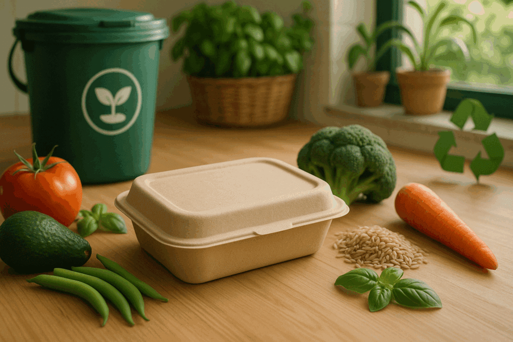 Top-down view of keto, plant-based, and low-carb meals from the best meal delivery service for singles offering personalized nutrition