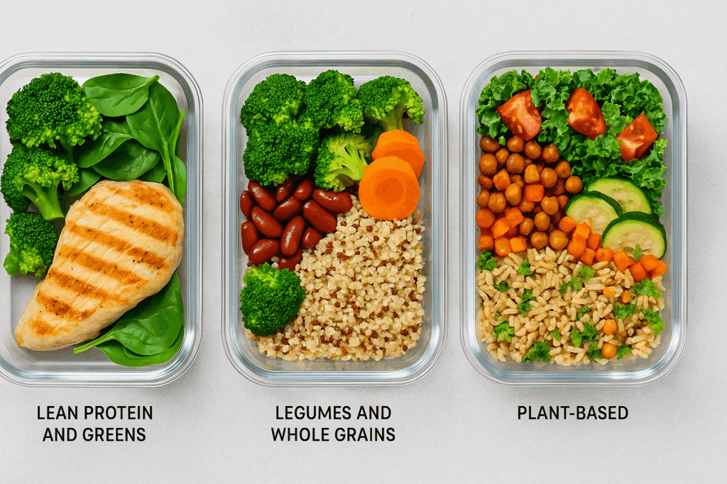 Visual comparison of ketogenic and low carb meals commonly offered by the best weight loss meal delivery services