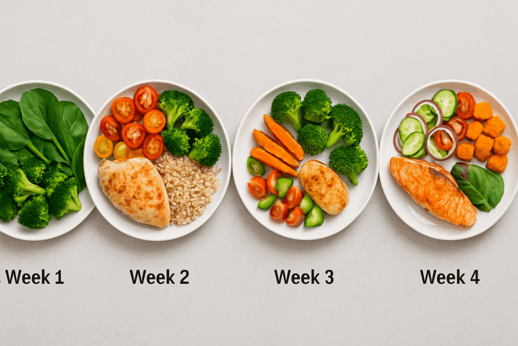 30 Day Fat Loss Meal Plan and Workout Guide for Real Results 4 Man lifting weights in a gym setting as part of a strength-focused 30 day fat loss meal plan and workout strategy.