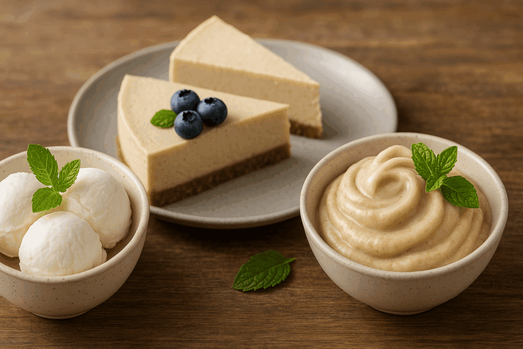 Smart and Sweet: Best Sweet Snacks for Vegans That Satisfy Cravings and Support Plant-Based Health 4 Vibrant display of sweet snacks for vegans made with dried fruits, nuts, seeds, and vegan chocolate chunks on a rustic background.