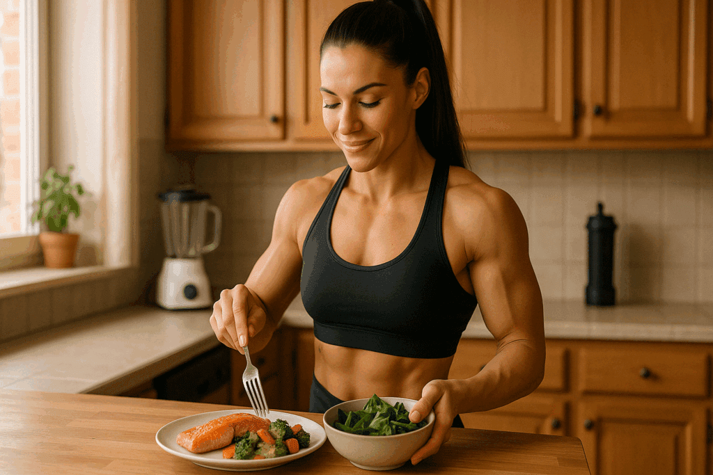 Comparison of keto and low-carb bodybuilding meals showing what do body builders eat on different muscle-building diets.