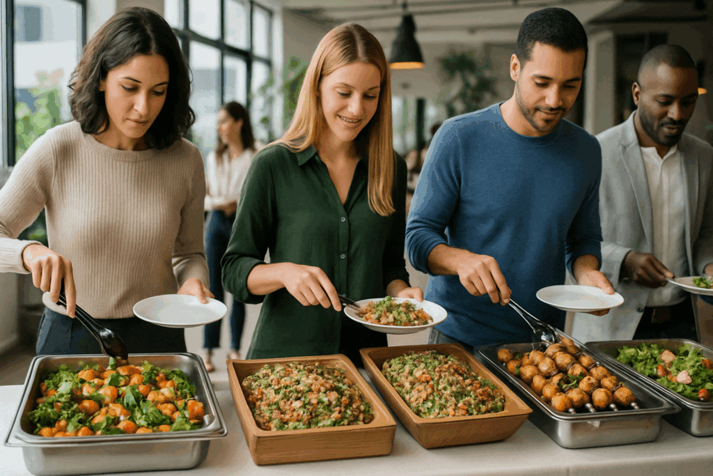 Fresh Prepared Meals Near Me: How to Find Healthy, Ready-to-Eat Options That Fit Your Lifestyle 4 Hands comparing various fresh prepared meals near me with visible ingredients like salmon, tofu, greens, and sweet potatoes