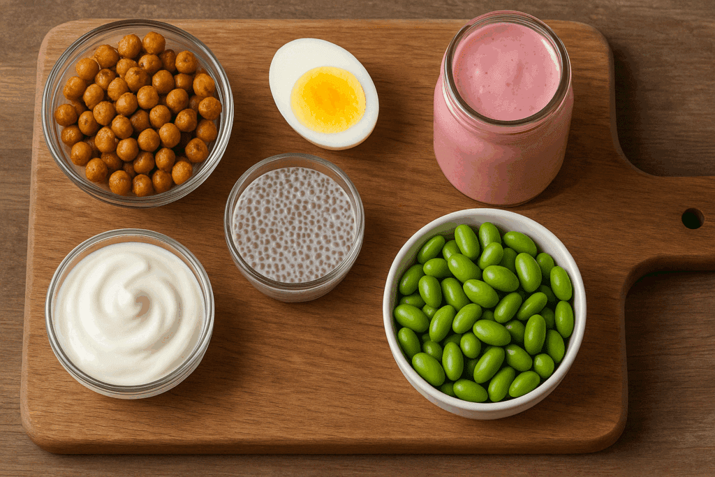 Visual comparison of keto and high protein low calorie meal prep diets using macro ratio illustrations and food icons