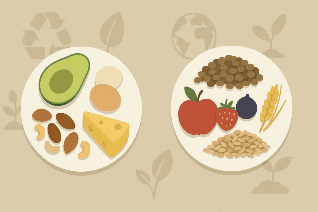 Best Healthy Frozen Food Delivery and Ready to Eat Meals for Busy Lifestyles 5 Top-down view of gourmet-style entrees from a healthy frozen food delivery service showcasing plant-based and protein-rich meals