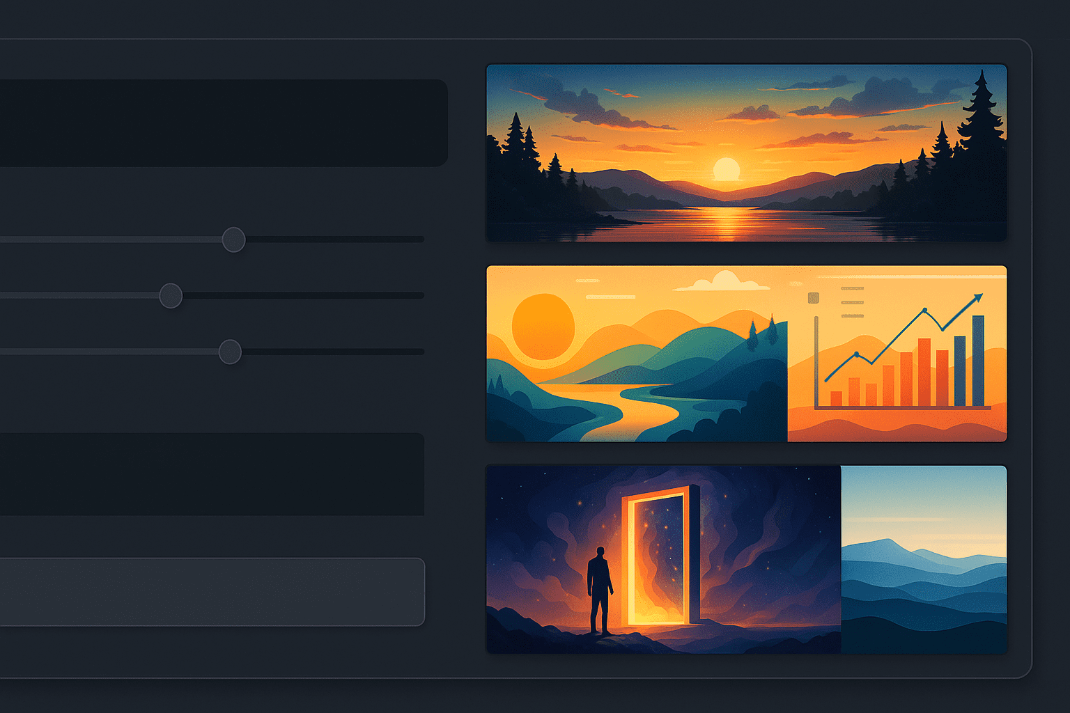 Image planning interface highlighting in-article visuals for a guide on what to eat instead of meat