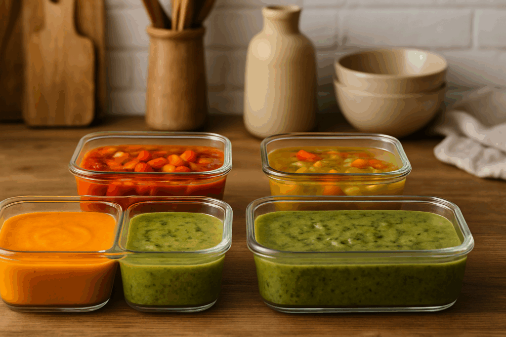 Warm Up Your Wellness Journey: 21 Hearty Vegan Soup Recipes for a Healthy, Plant-Based Lifestyle 6 Warm and cozy scene with bowls of hearty vegan soup recipes served with fresh herbs and crusty whole-grain bread for a wholesome meal.
