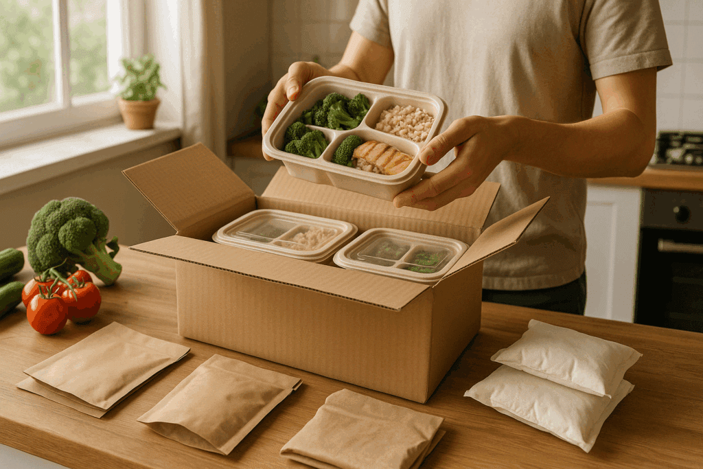 Fresh Prepared Meals Near Me: How to Find Healthy, Ready-to-Eat Options That Fit Your Lifestyle 6 Chef and dietitian preparing fresh prepared meals near me in a professional kitchen, organizing balanced portions with fresh ingredients