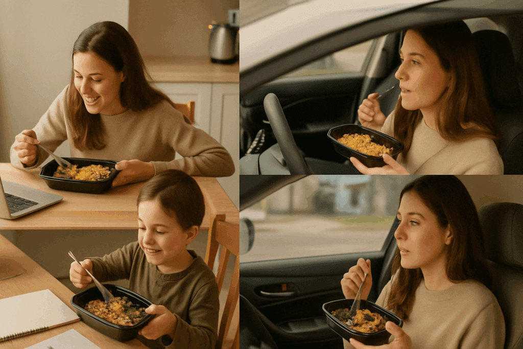Best Healthy Frozen Food Delivery and Ready to Eat Meals for Busy Lifestyles 6 Professional kitchen with a freezer filled with colorful, chef-prepared meals symbolizing healthy frozen food delivery for busy lifestyles