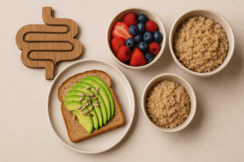 Is Whole Grain Bread Good for You? Expert Insights on the Nutritional Benefits of Choosing Whole Wheat Over Refined Grains 2 Whole grain bread topped with avocado and seeds, served with fiber-rich grains and fruit, illustrating why is whole grain bread good for you.