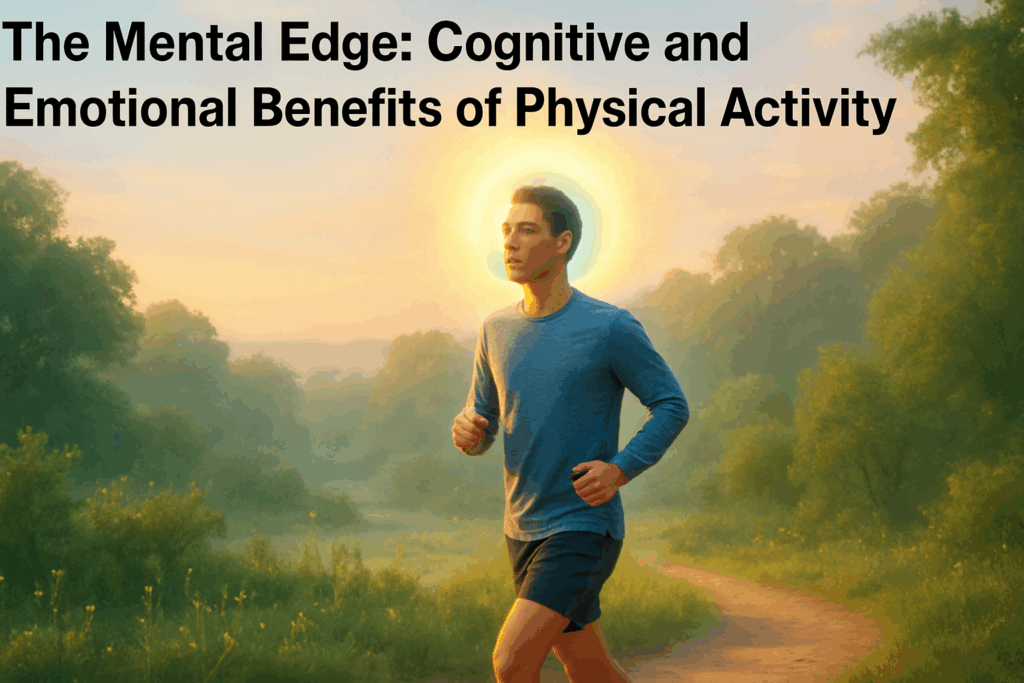 Person jogging on a scenic trail at sunrise, representing mental clarity and emotional uplift, highlighting what is physical activity exercise benefits.