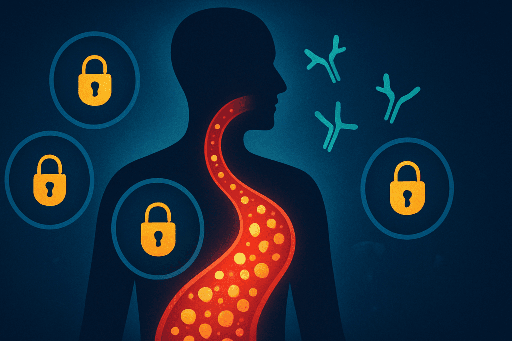Why Does Diabetes Make You So Hungry? Understanding Diabetes Hunger and How to Stop It Naturally 1 Conceptual illustration showing why does diabetes make you so hungry, with glucose-filled blood flowing through a human silhouette while nearby cells remain locked and insulin icons float around to depict resistance.